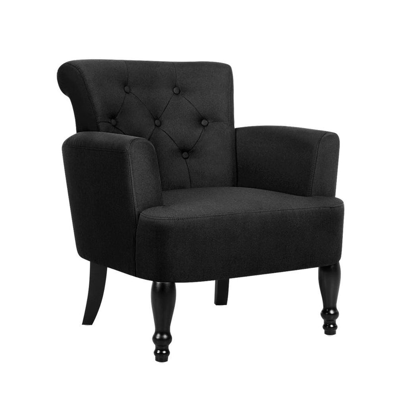 French Lorraine Chair Retro Wing - Black - Rivercity House & Home Co. (ABN 18 642 972 209) - Affordable Modern Furniture Australia