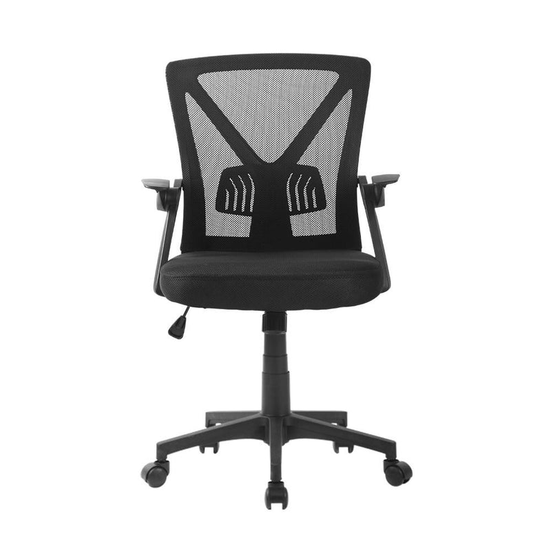 Gaming Office Chair Mesh Mid Back Black - Rivercity House & Home Co. (ABN 18 642 972 209) - Affordable Modern Furniture Australia