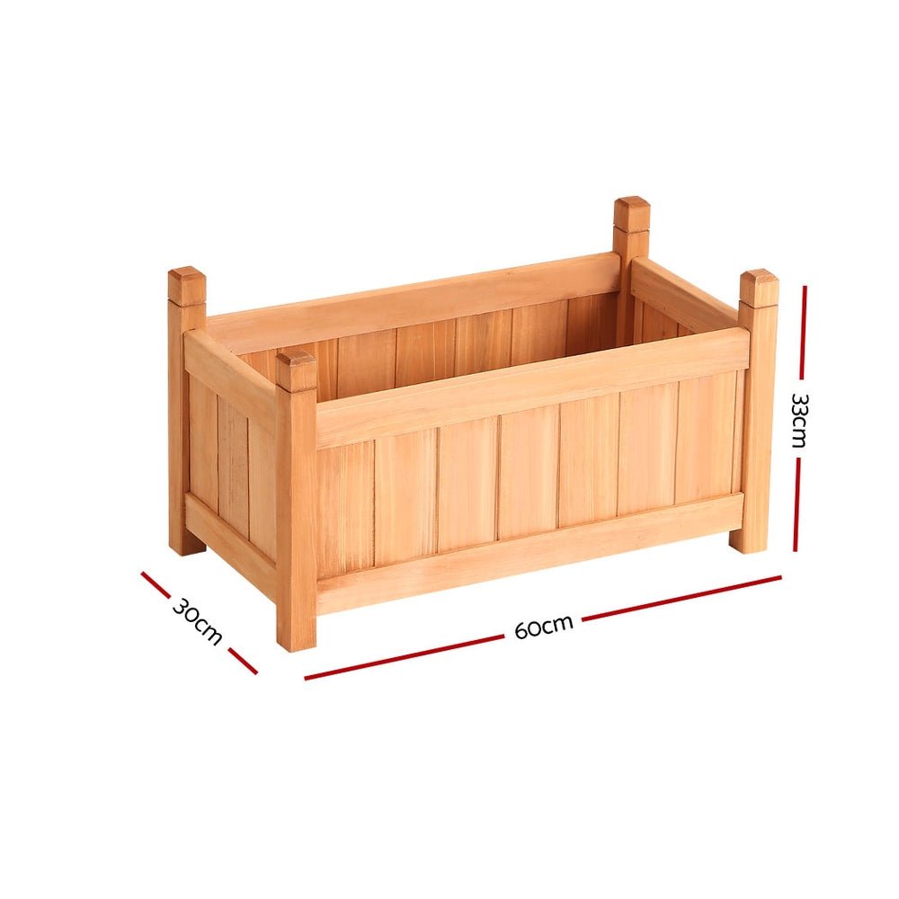 Garden Bed Raised Wooden Planter Box Vegetables 60x30x33cm - Home & Garden > Garden Beds - Rivercity House & Home Co. (ABN 18 642 972 209) - Affordable Modern Furniture Australia