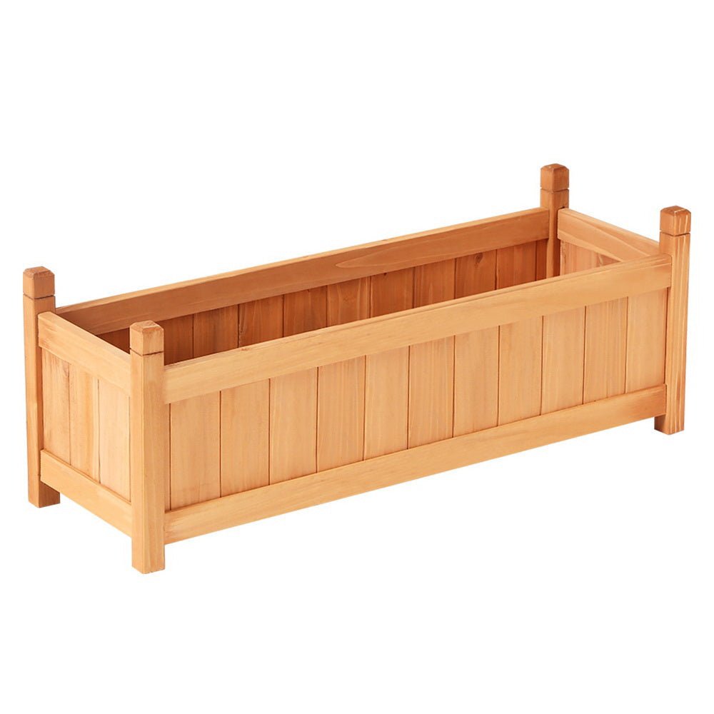 Garden Bed Raised Wooden Planter Outdoor Box Vegetables 90x30x33cm - Home & Garden > Garden Beds - Rivercity House & Home Co. (ABN 18 642 972 209) - Affordable Modern Furniture Australia