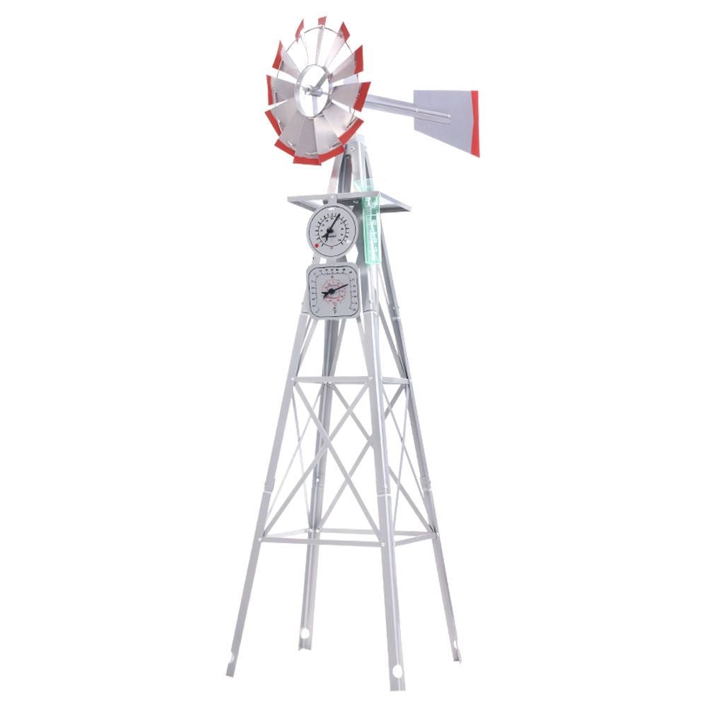 Garden Windmill 8FT 245cm Metal Ornaments Outdoor Decor Ornamental Wind Will - Home & Garden > Decor - Rivercity House & Home Co. (ABN 18 642 972 209) - Affordable Modern Furniture Australia