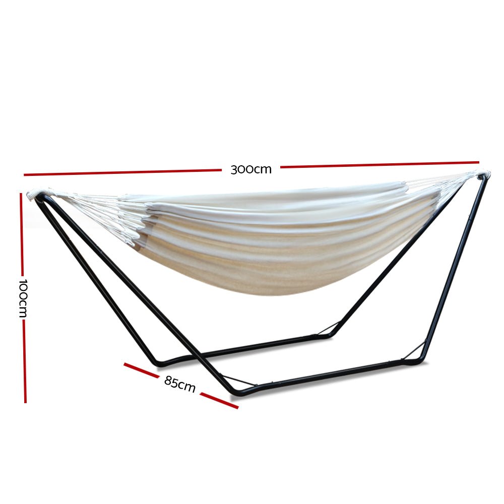 Hammock Bed with Steel Frame Stand - Furniture > Outdoor - Rivercity House & Home Co. (ABN 18 642 972 209) - Affordable Modern Furniture Australia