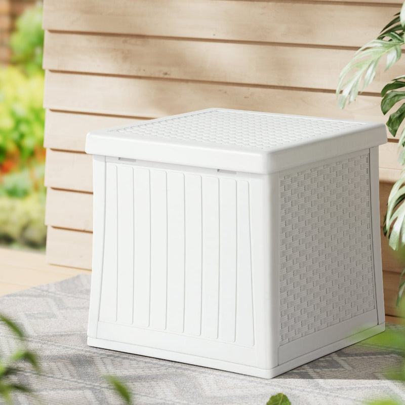 Outdoor Storage Box 56L Container White - Home & Garden > Storage - Rivercity House & Home Co. (ABN 18 642 972 209) - Affordable Modern Furniture Australia