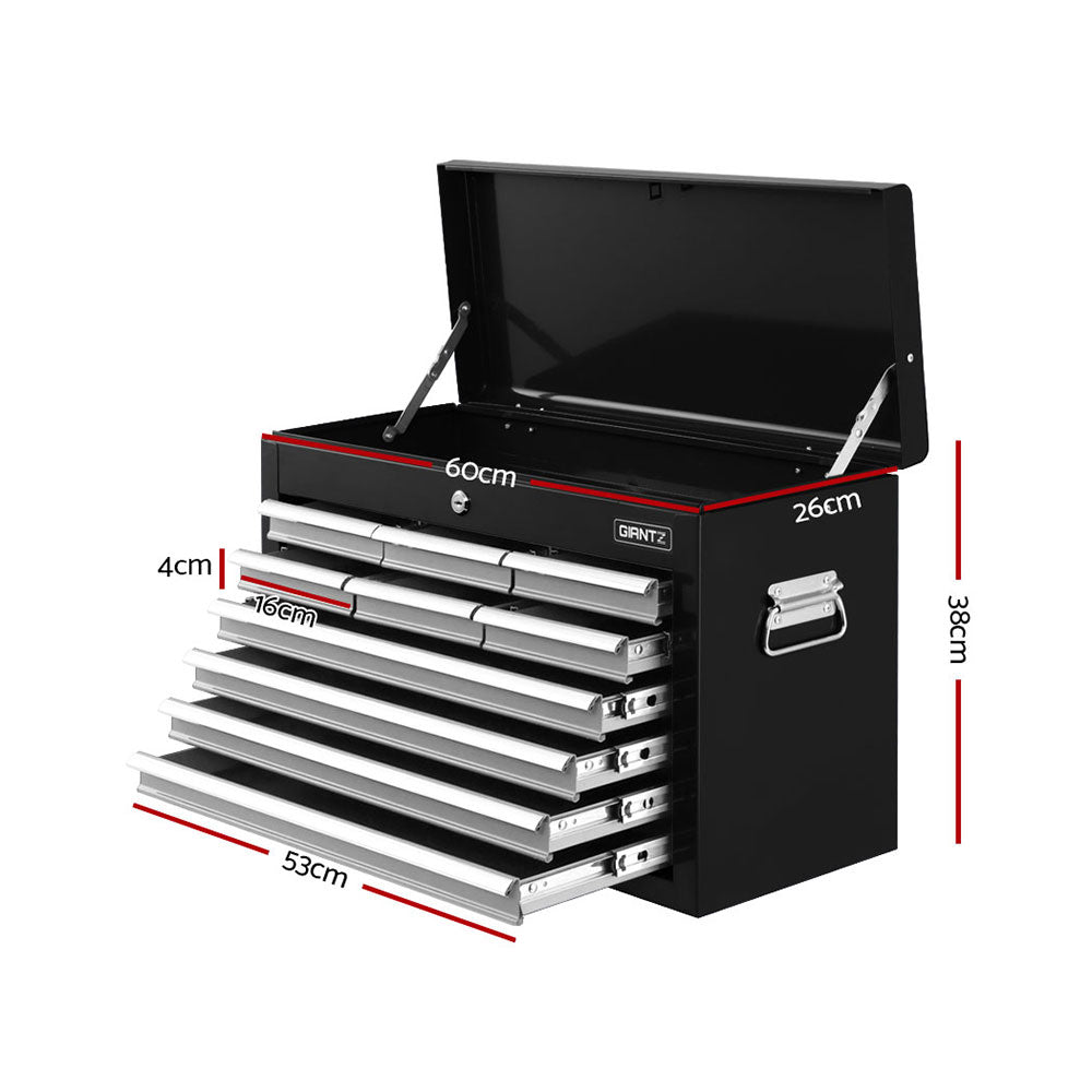 10-Drawer Tool Box Chest Cabinet Garage Storage Toolbox Black Silver - Tools > Tools Storage - Rivercity House & Home Co. (ABN 18 642 972 209) - Affordable Modern Furniture Australia