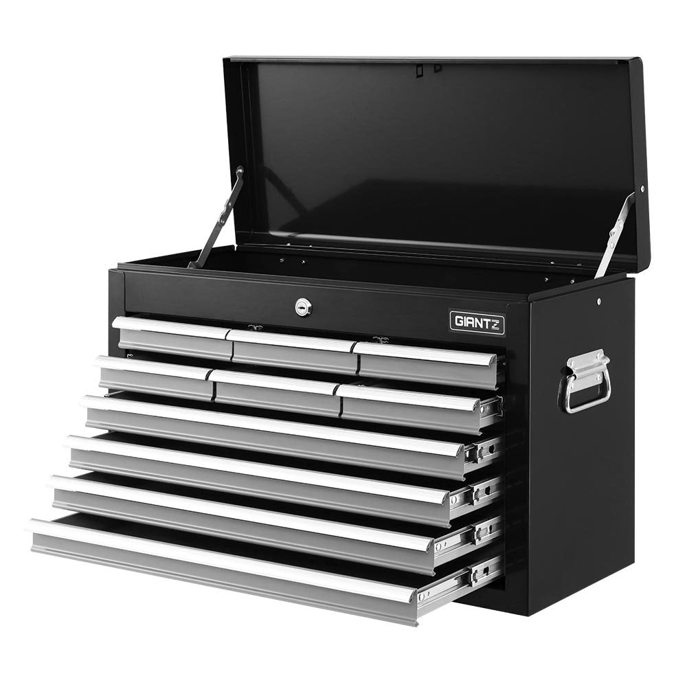 10-Drawer Tool Box Chest Cabinet Garage Storage Toolbox Black Silver - Tools > Tools Storage - Rivercity House & Home Co. (ABN 18 642 972 209) - Affordable Modern Furniture Australia