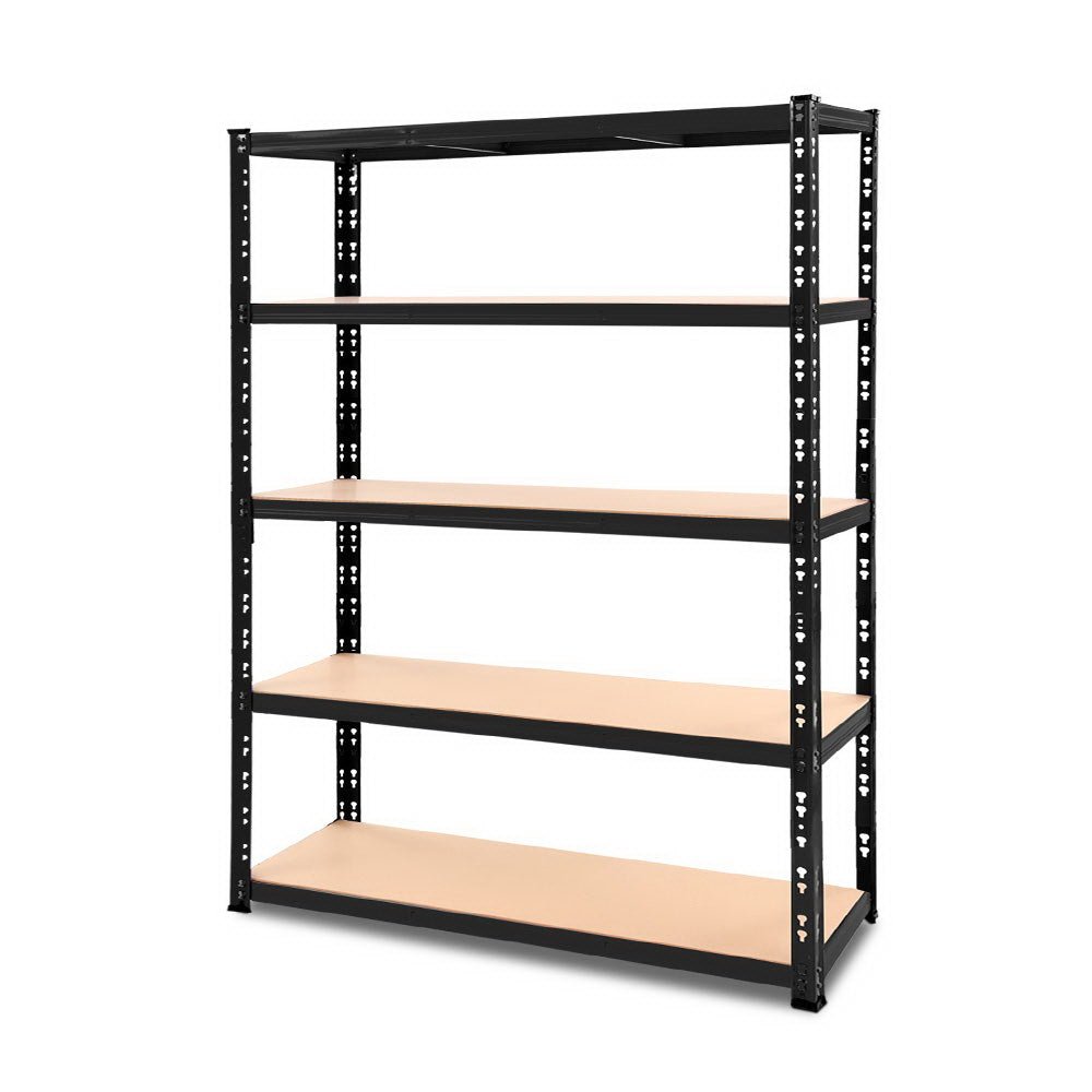 1.8M Warehouse Racking Shelving Storage Shelf Garage Shelves Rack Steel Black - Home & Garden > Storage - Rivercity House & Home Co. (ABN 18 642 972 209) - Affordable Modern Furniture Australia