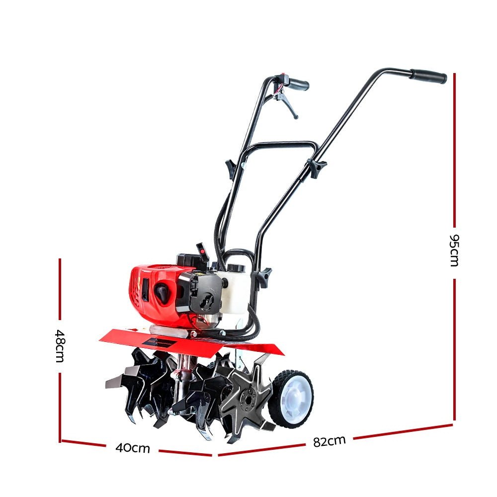 Giantz 88CC Tiller Rototiller Garden Cultivator 6 Blades Soil Power Rotary Hoe - Home & Garden > Garden Tools - Rivercity House & Home Co. (ABN 18 642 972 209) - Affordable Modern Furniture Australia