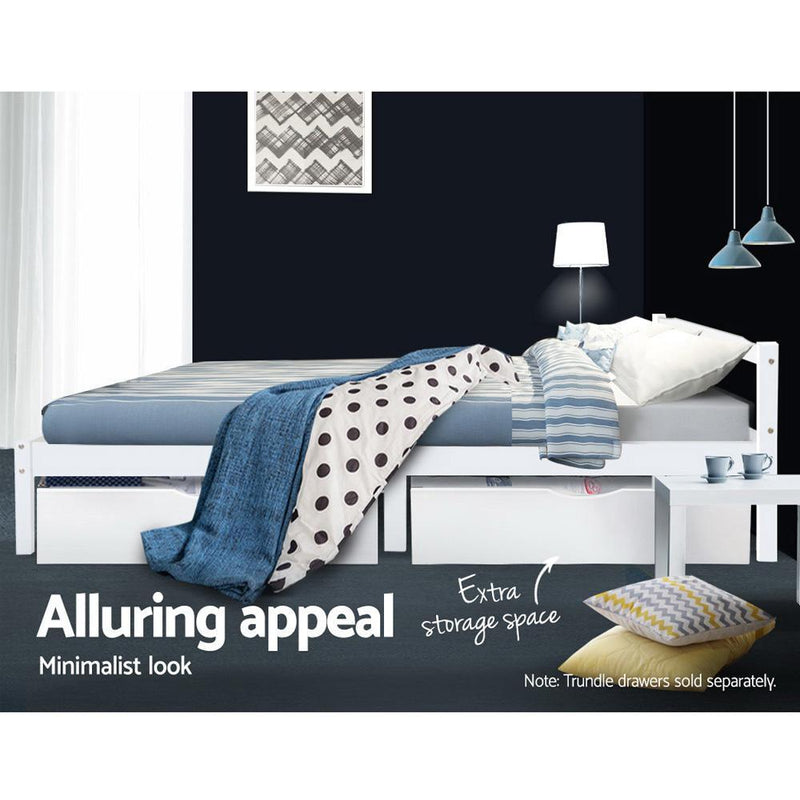 Gibson Wooden King Single Bed Frame White - Rivercity House & Home Co. (ABN 18 642 972 209) - Affordable Modern Furniture Australia