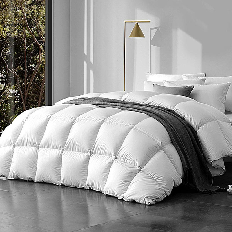 Goose Down Feather Quilt Cover Duvet 800GSM Doona White King - Rivercity House & Home Co. (ABN 18 642 972 209) - Affordable Modern Furniture Australia