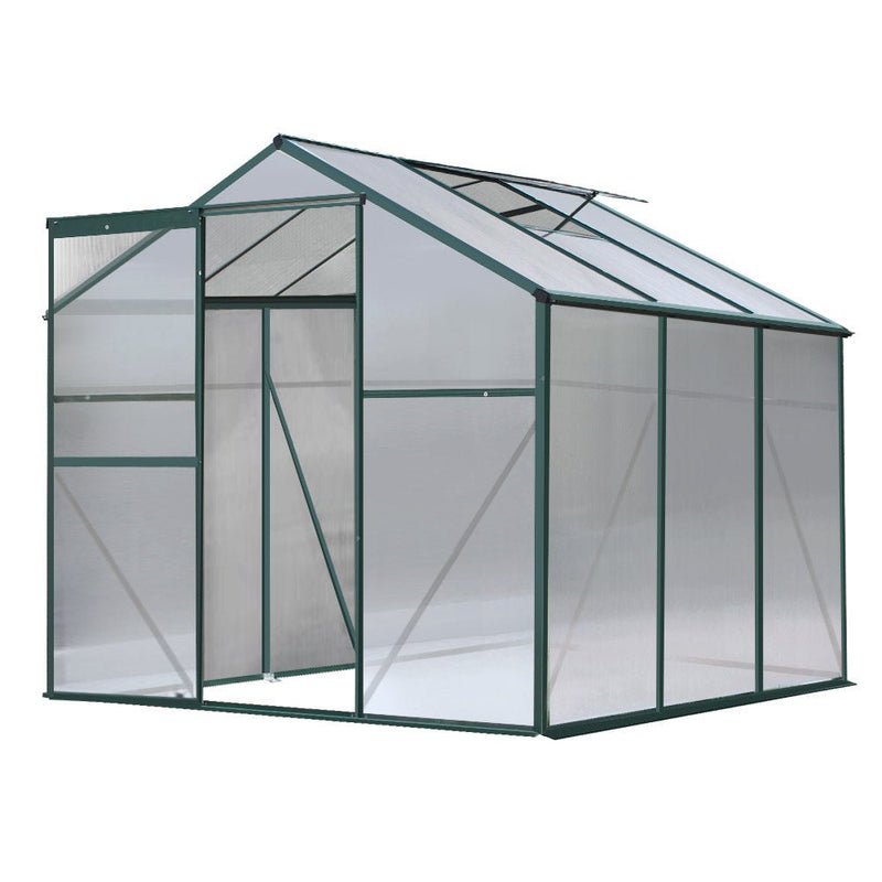 Greenhouse Aluminum Green House Garden Shed Polycarbonate 1.9x1.9M - Home & Garden > Green Houses - Rivercity House & Home Co. (ABN 18 642 972 209) - Affordable Modern Furniture Australia