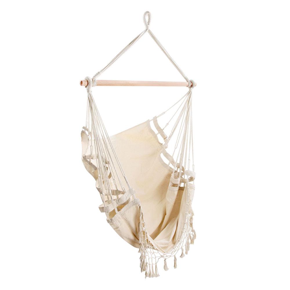 Hammock Swing Chair - Cream - Home & Garden - Rivercity House & Home Co. (ABN 18 642 972 209) - Affordable Modern Furniture Australia