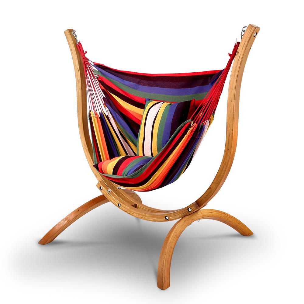 Hammock with Wooden Hammock Stand - Rivercity House & Home Co. (ABN 18 642 972 209) - Affordable Modern Furniture Australia