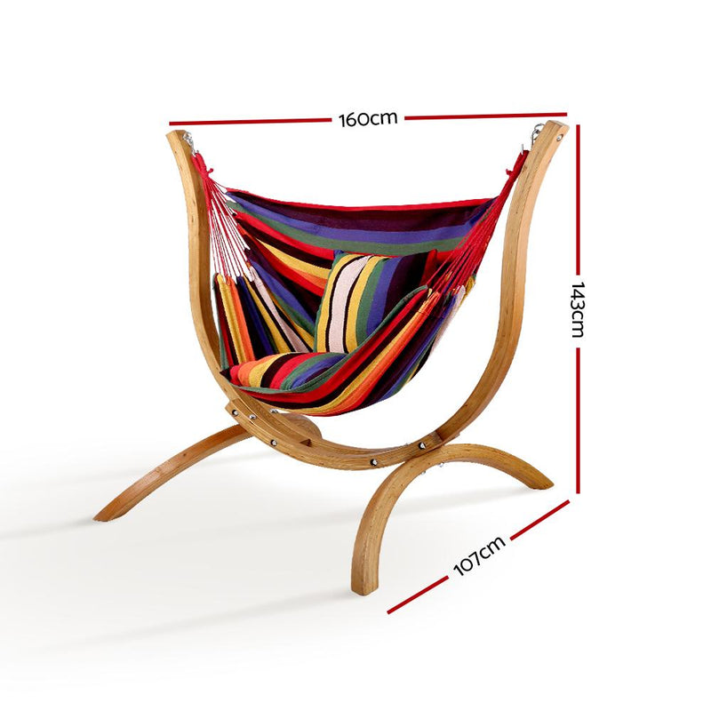 Hammock with Wooden Hammock Stand - Rivercity House & Home Co. (ABN 18 642 972 209) - Affordable Modern Furniture Australia