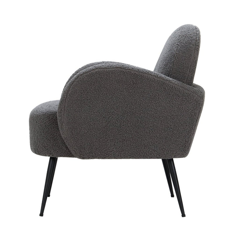 Hanes Sherpa Lounge Armchair - Charcoal - Furniture > Living Room - Rivercity House & Home Co. (ABN 18 642 972 209) - Affordable Modern Furniture Australia