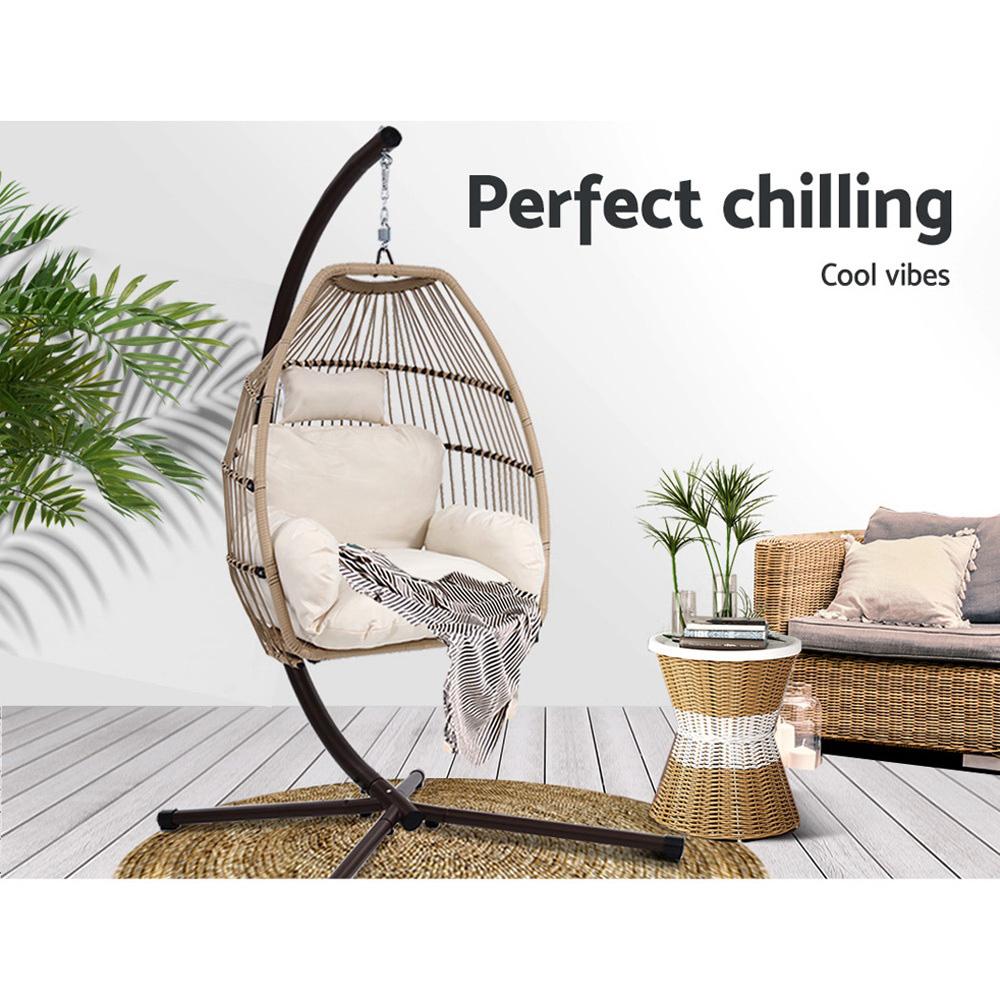Hanging Egg Chair - Furniture - Rivercity House & Home Co. (ABN 18 642 972 209) - Affordable Modern Furniture Australia