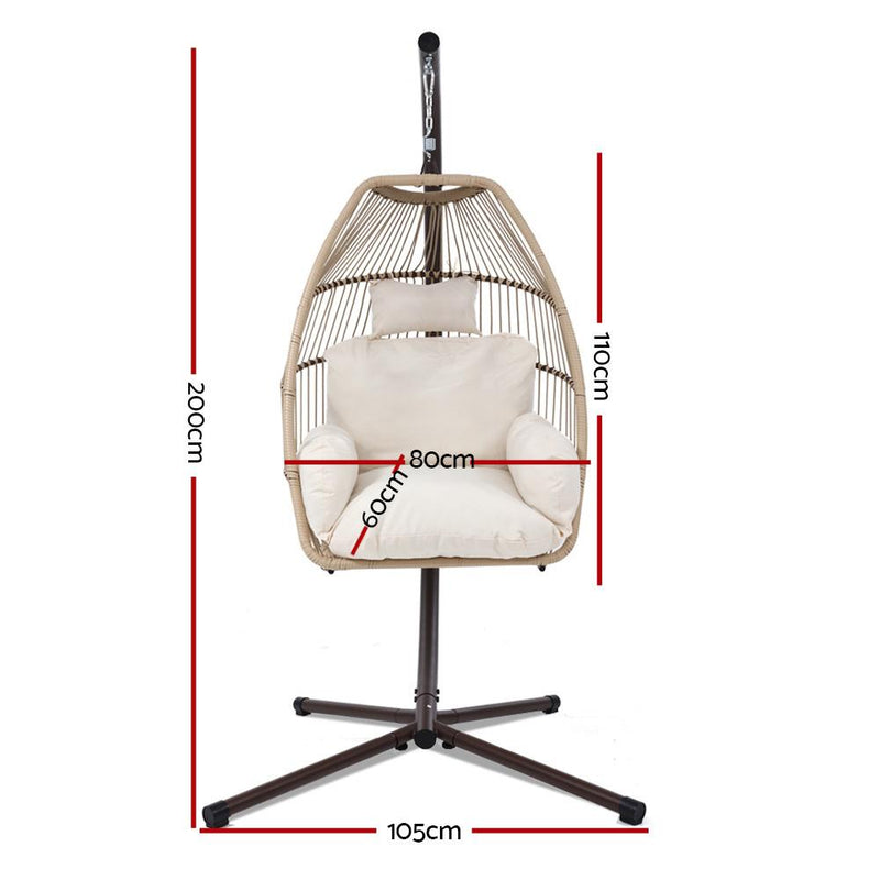Hanging Egg Chair - Furniture - Rivercity House & Home Co. (ABN 18 642 972 209) - Affordable Modern Furniture Australia