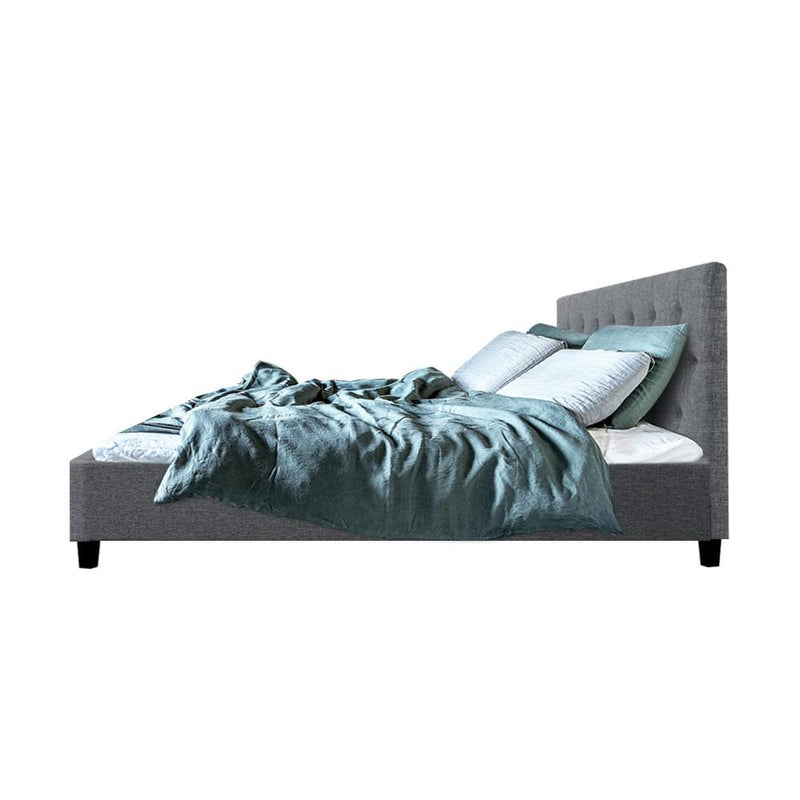 Hyams Double Bed Frame Grey - Rivercity House & Home Co. (ABN 18 642 972 209) - Affordable Modern Furniture Australia