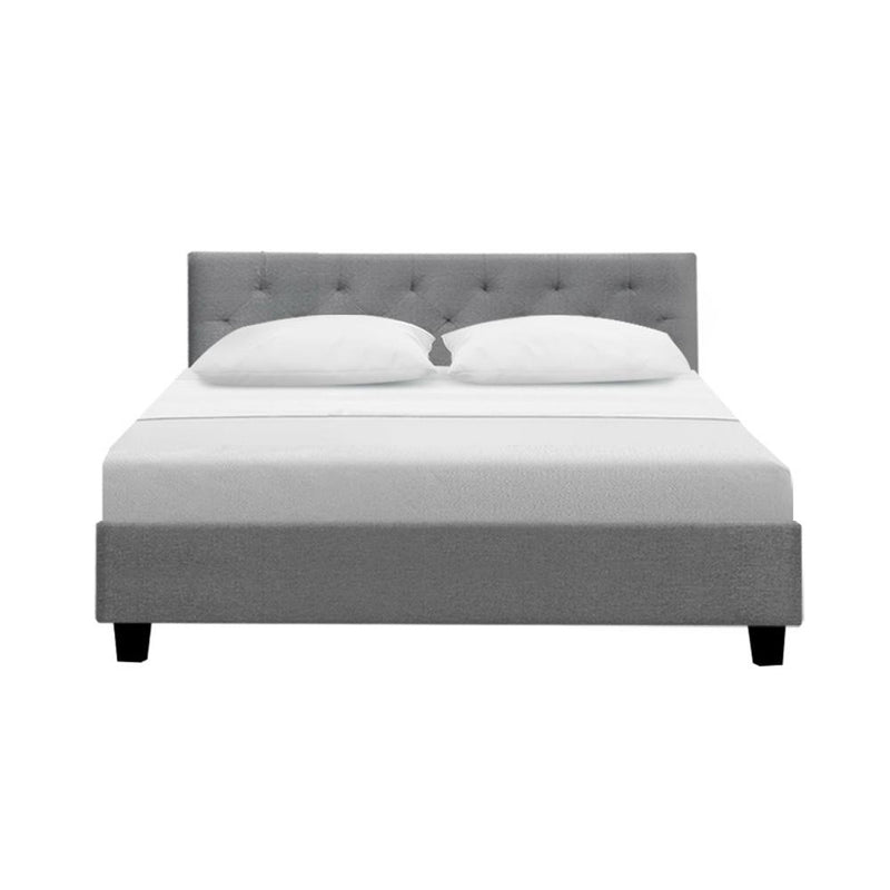 Hyams Double Bed Frame Grey - Rivercity House & Home Co. (ABN 18 642 972 209) - Affordable Modern Furniture Australia