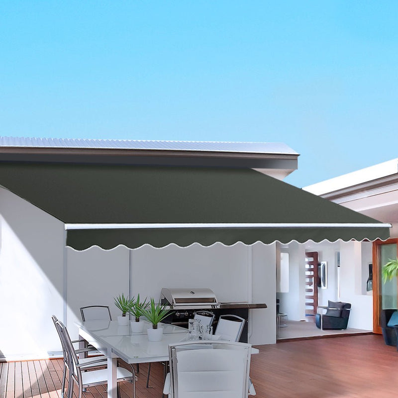 Folding Arm Awning Motorised Retractable Outdoor Sunshade2.5X2M - Home & Garden > Shading - Rivercity House & Home Co. (ABN 18 642 972 209) - Affordable Modern Furniture Australia