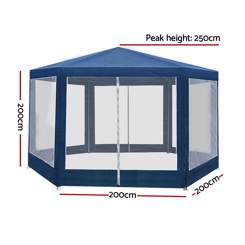 Gazebo Wedding Party Marquee Tent Canopy Outdoor Camping Gazebos Navy - Home & Garden > Shading - Rivercity House & Home Co. (ABN 18 642 972 209) - Affordable Modern Furniture Australia