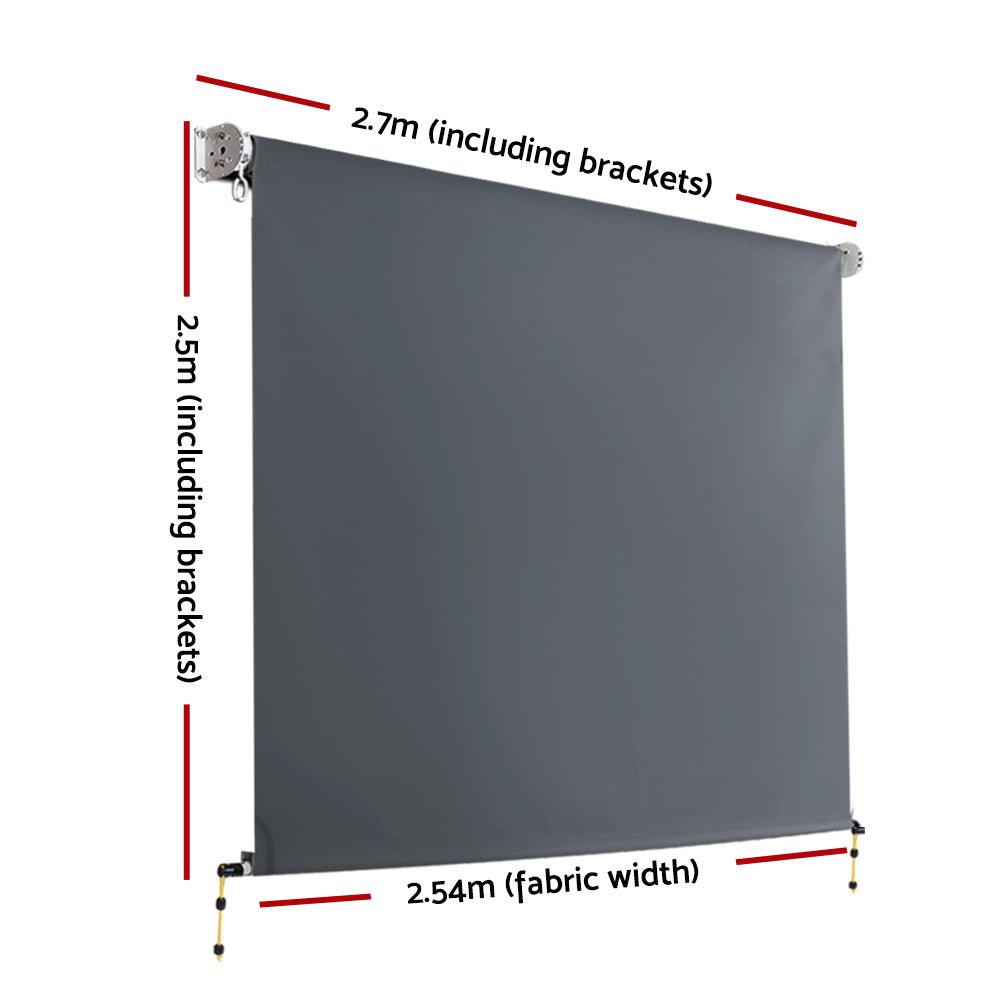 Outdoor Blind Window Roll Down Awning Canopy Privacy Screen 2.7X2.5M - Home & Garden > Shading - Rivercity House & Home Co. (ABN 18 642 972 209) - Affordable Modern Furniture Australia