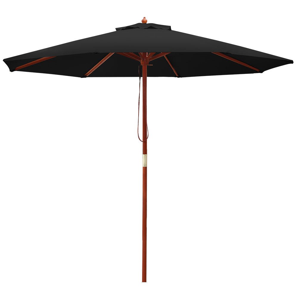 Outdoor Umbrella 2.7M Pole Cantilever Stand Garden Umbrellas Patio Black - Furniture > Outdoor - Rivercity House & Home Co. (ABN 18 642 972 209) - Affordable Modern Furniture Australia