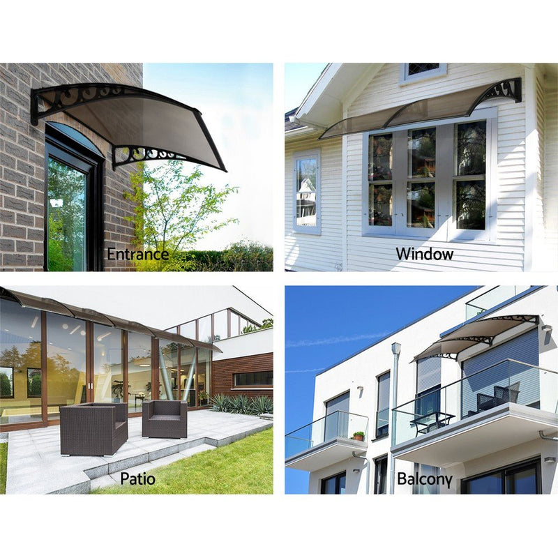 Window Door Awning Door Canopy Patio UV Sun Shield BROWN 1mx6m DIY - Home & Garden > Shading - Rivercity House & Home Co. (ABN 18 642 972 209) - Affordable Modern Furniture Australia