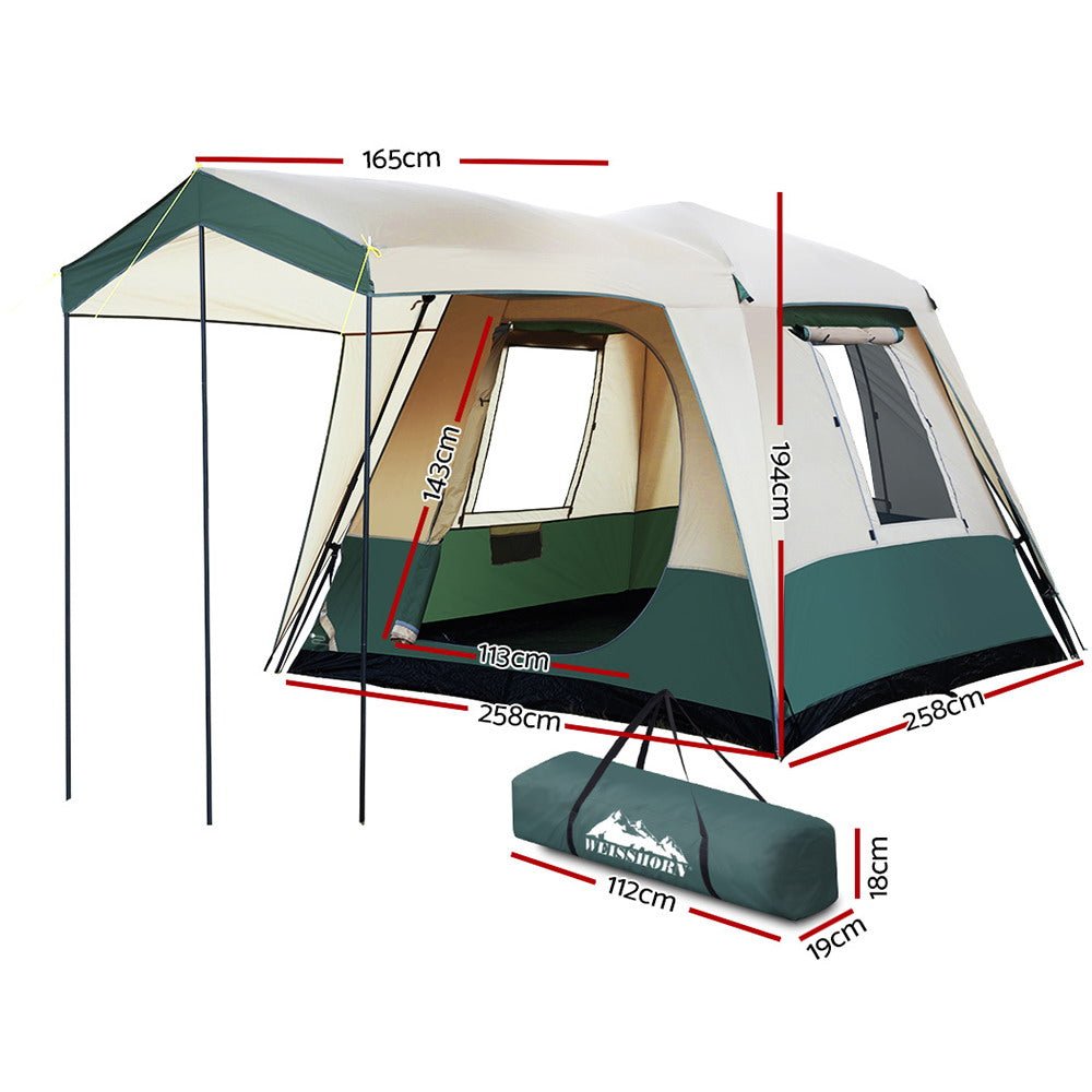 Instant Up Camping Tent 4 Person Pop up Tents Family Hiking Dome Camp - Outdoor > Camping - Rivercity House & Home Co. (ABN 18 642 972 209) - Affordable Modern Furniture Australia