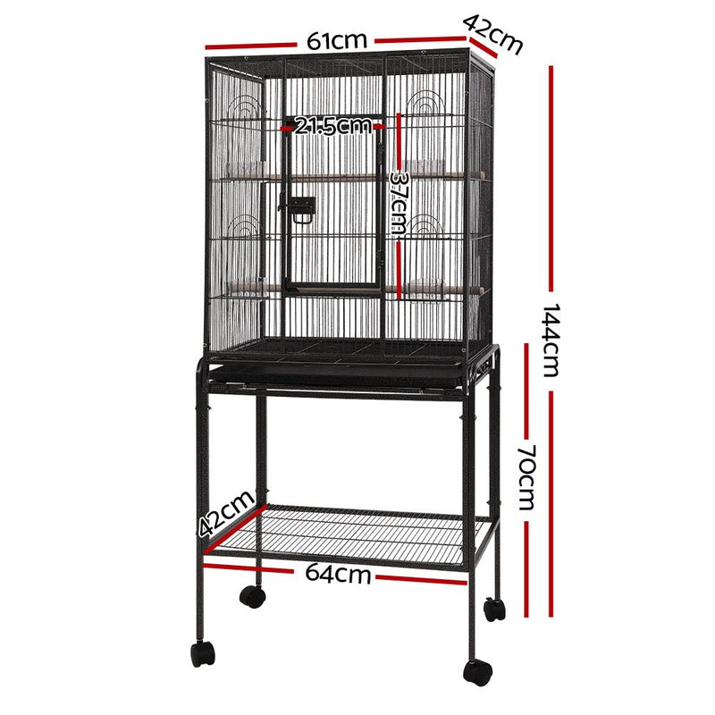 Bird Cage Pet Cages Aviary 144CM Large Travel Stand Budgie Parrot Toys - Pet Care > Bird - Rivercity House & Home Co. (ABN 18 642 972 209) - Affordable Modern Furniture Australia