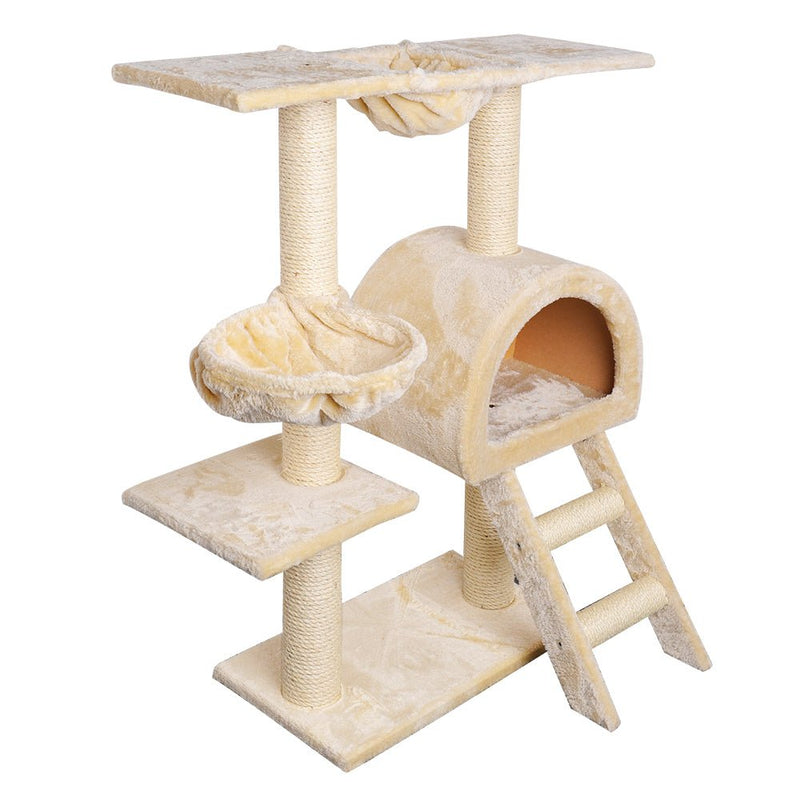 Cat Tree Trees Scratching Post Scratcher Condo Tower House Bed Beige 100cm - Pet Care > Cat Supplies - Rivercity House & Home Co. (ABN 18 642 972 209) - Affordable Modern Furniture Australia