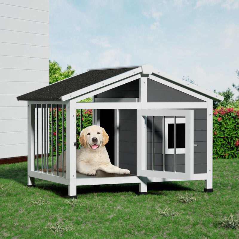Large Deluxe Dog Cabin Kennel - Pet Care > Dog Supplies - Rivercity House & Home Co. (ABN 18 642 972 209) - Affordable Modern Furniture Australia