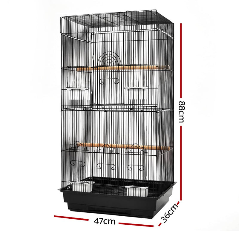 Medium Bird Cage with Perch - Black - Pet Care > Bird - Rivercity House & Home Co. (ABN 18 642 972 209) - Affordable Modern Furniture Australia