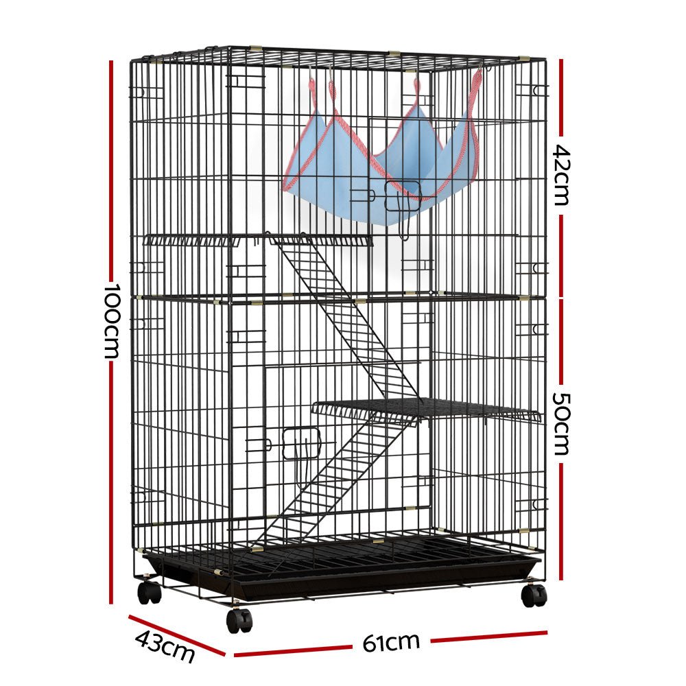 i.Pet Rabbit Cage 100cm Hutch 3 Level Indoor Guinea Pig Ferret - Pet Care > Coops & Hutches - Rivercity House & Home Co. (ABN 18 642 972 209) - Affordable Modern Furniture Australia