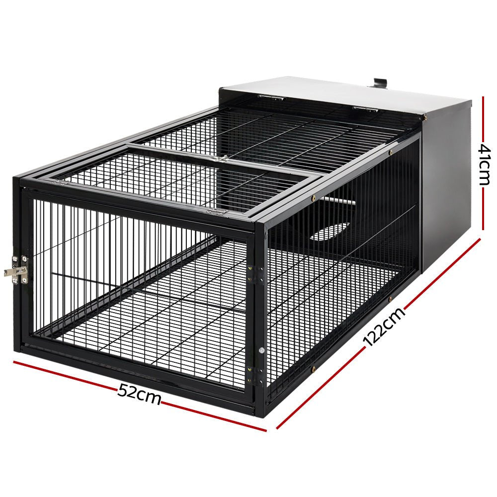 Rabbit Cage Hutch Cages Indoor Outdoor Hamster Enclosure Pet Metal Carrier 122CM Length - Pet Care > Coops & Hutches - Rivercity House & Home Co. (ABN 18 642 972 209) - Affordable Modern Furniture Australia