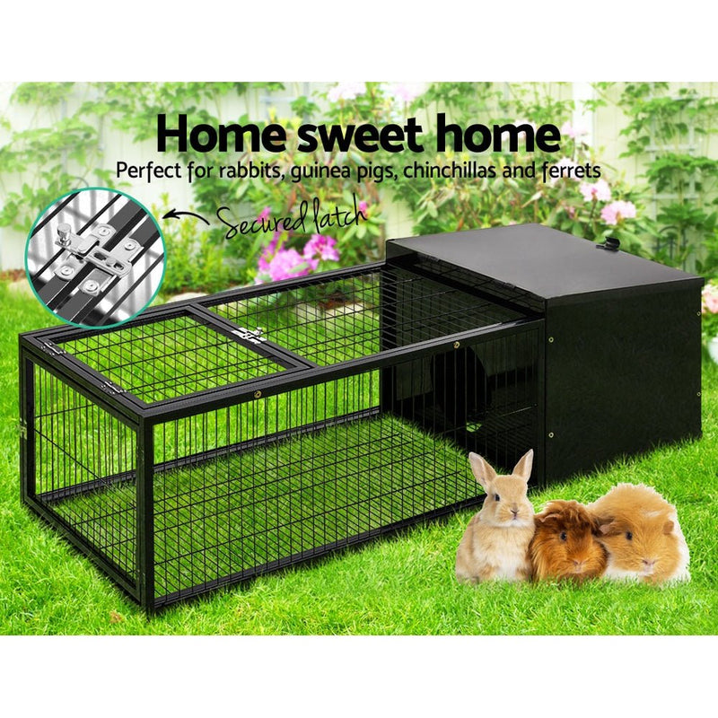 Rabbit Cage Hutch Cages Indoor Outdoor Hamster Enclosure Pet Metal Carrier 122CM Length - Pet Care > Coops & Hutches - Rivercity House & Home Co. (ABN 18 642 972 209) - Affordable Modern Furniture Australia
