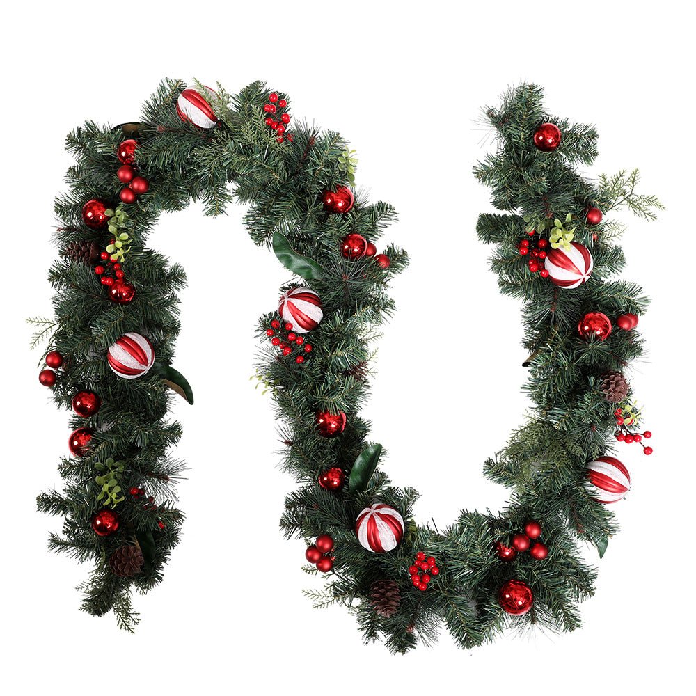 2.7M 9FT Christmas Garland with Ornaments - Occasions > Christmas - Rivercity House & Home Co. (ABN 18 642 972 209) - Affordable Modern Furniture Australia