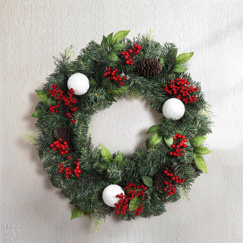 2FT 60CM Christmas Wreath with Decorations - Occasions > Christmas - Rivercity House & Home Co. (ABN 18 642 972 209) - Affordable Modern Furniture Australia