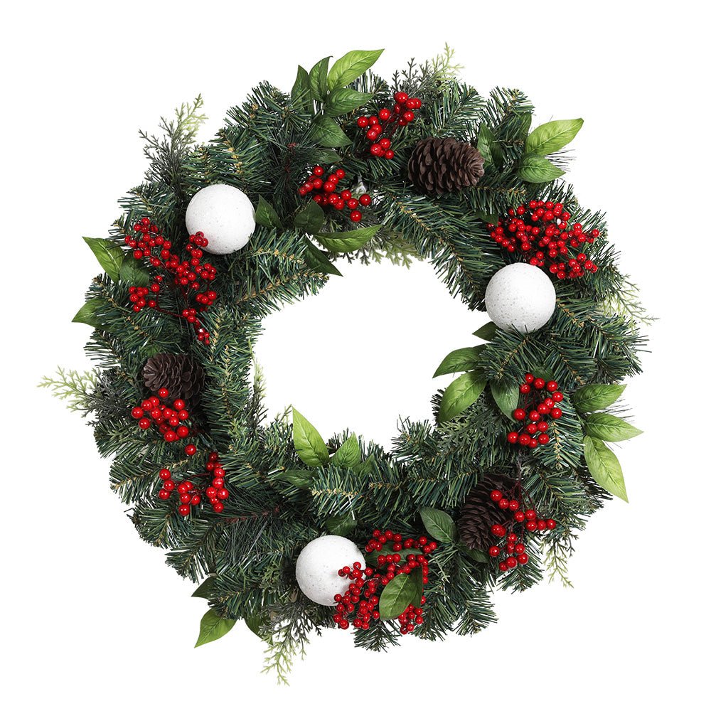 2FT 60CM Christmas Wreath with Decorations - Occasions > Christmas - Rivercity House & Home Co. (ABN 18 642 972 209) - Affordable Modern Furniture Australia