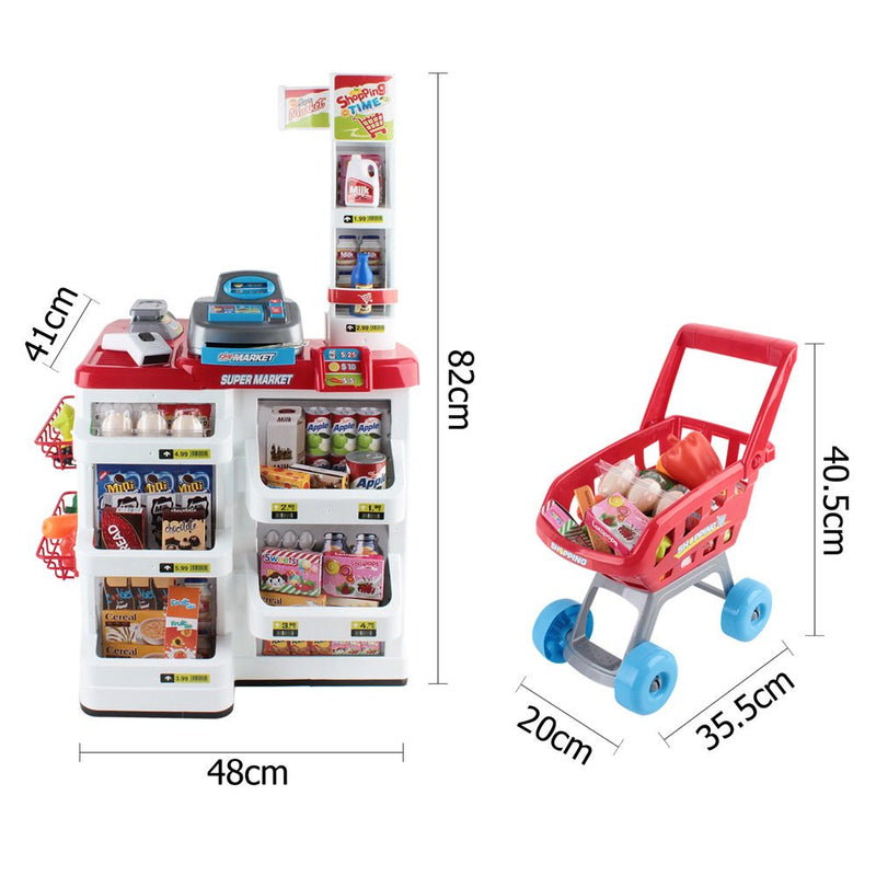 24 Piece Kids Super Market Toy Set - Red & White - Baby & Kids > Toys - Rivercity House & Home Co. (ABN 18 642 972 209) - Affordable Modern Furniture Australia