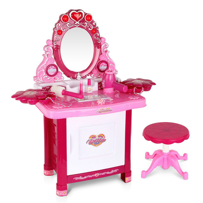 30 Piece Kids Dressing Table Set - Pink - Baby & Kids > Toys - Rivercity House & Home Co. (ABN 18 642 972 209) - Affordable Modern Furniture Australia