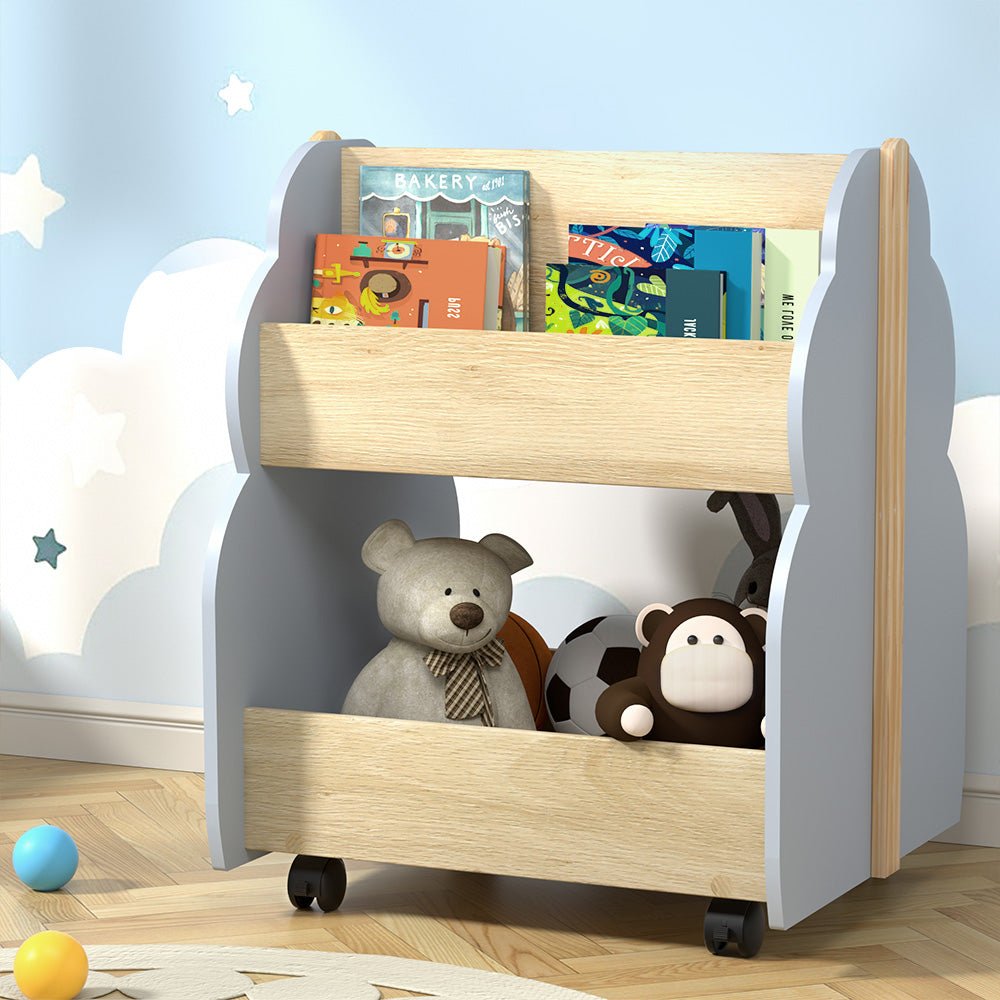 Kids Toy Box Bookshelf: Stylish Storage, Organiser, and Display Shelf in One - Baby & Kids > Kid's Furniture - Rivercity House & Home Co. (ABN 18 642 972 209) - Affordable Modern Furniture Australia