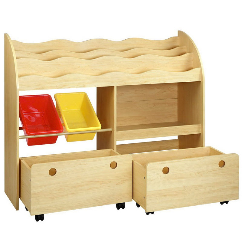Kids Bookshelf Children Bookcase Toy Storage Box Organiser Display Rack - Baby & Kids > Kid's Furniture - Rivercity House & Home Co. (ABN 18 642 972 209) - Affordable Modern Furniture Australia