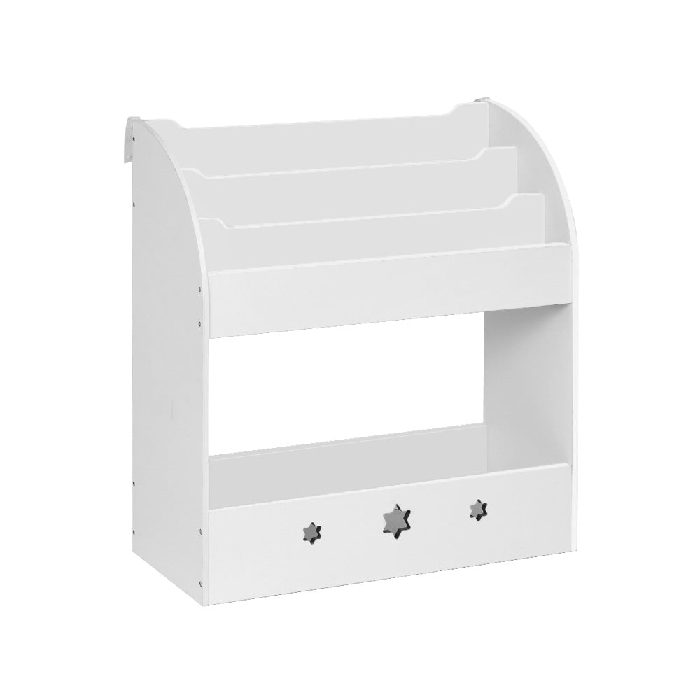 Kids Bookshelf Children Toy Storage Magazine Rack Organiser Bookcase White - Baby & Kids > Kid's Furniture - Rivercity House & Home Co. (ABN 18 642 972 209) - Affordable Modern Furniture Australia