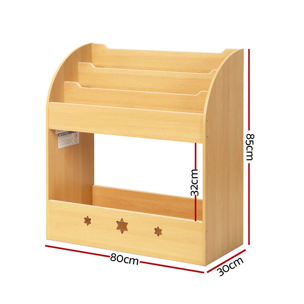 Kids Bookshelf Children Toys Storage Shelf Rack Organiser Bookcase Display - Baby & Kids > Kid's Furniture - Rivercity House & Home Co. (ABN 18 642 972 209) - Affordable Modern Furniture Australia