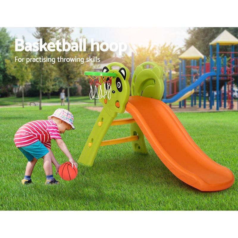Kids Slide With Basketball Hoop - Rivercity House & Home Co. (ABN 18 642 972 209) - Affordable Modern Furniture Australia