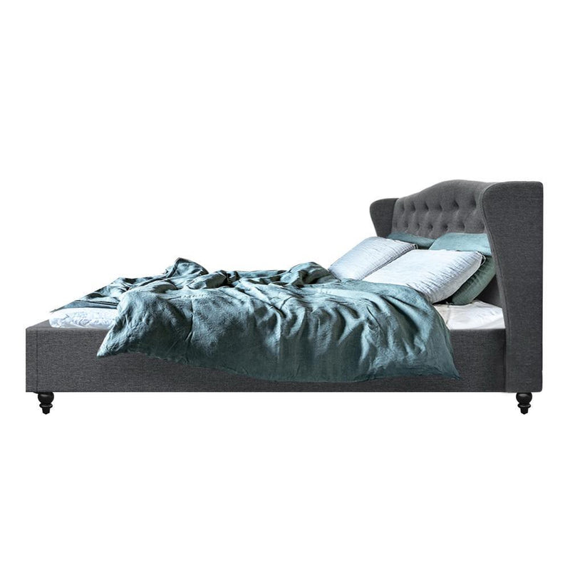 King Premium Package | Altona Bed Grey, Luna Series Euro Top Mattress (Medium Firm) & Bonus Mattress Topper! - Furniture > Bedroom - Rivercity House & Home Co. (ABN 18 642 972 209) - Affordable Modern Furniture Australia
