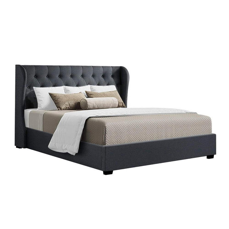King Premium Package | Elouera Bed Charcoal, Algarve Euro Top Mattress (Medium Firm) & Deluxe Mattress Topper! - Rivercity House & Home Co. (ABN 18 642 972 209) - Affordable Modern Furniture Australia