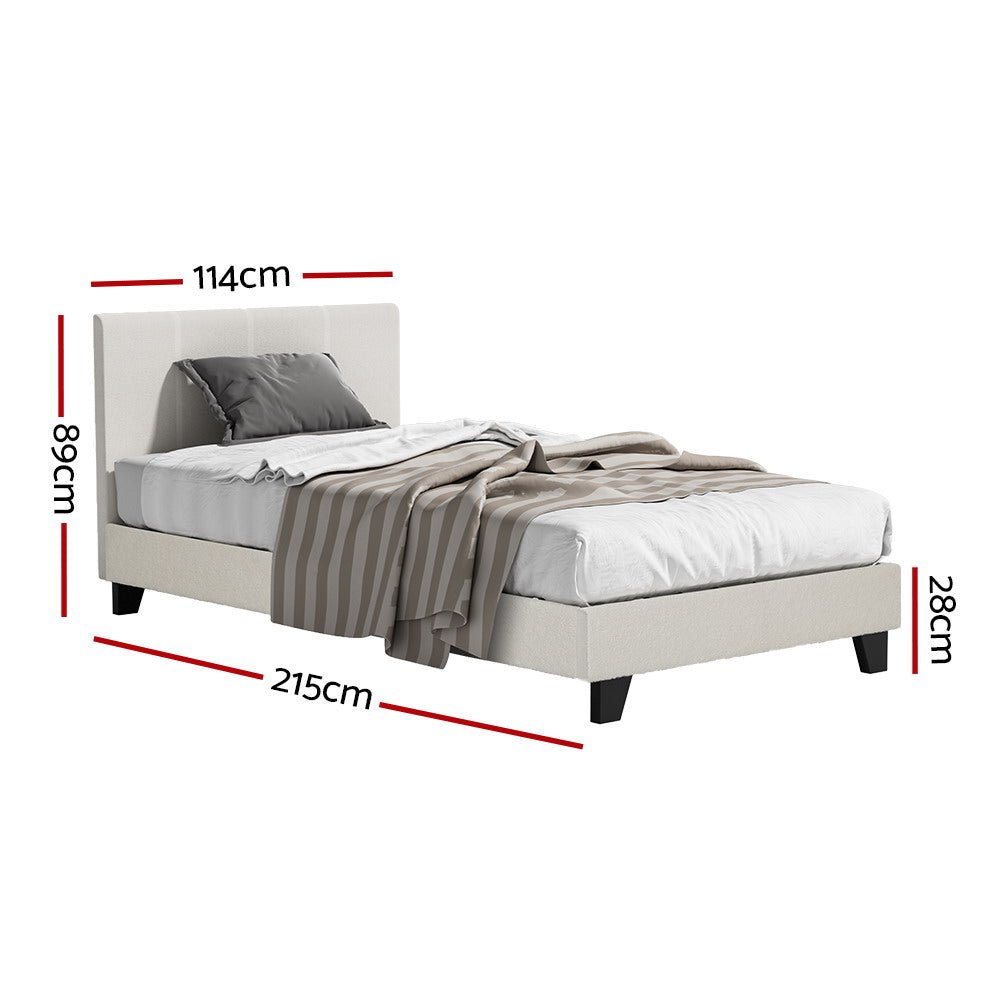 King Single Package | Coogee King Single Bed Frame & Bonita Euro Top Mattress (Medium Firm) - Rivercity House & Home Co. (ABN 18 642 972 209) - Affordable Modern Furniture Australia