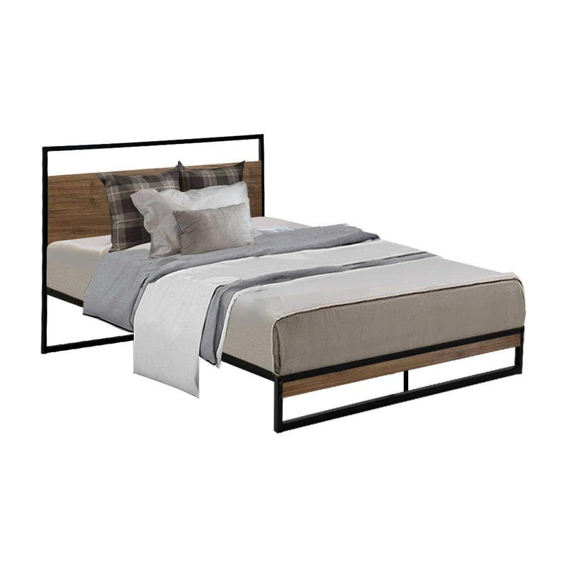 King Single Package | Stockton Bed Frame & Bonita Euro Top Mattress (Medium Firm) - Furniture > Bedroom - Rivercity House & Home Co. (ABN 18 642 972 209) - Affordable Modern Furniture Australia