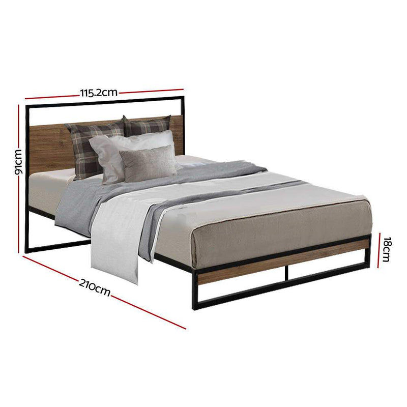 King Single Package | Stockton Bed Frame & Bonita Euro Top Mattress (Medium Firm) - Furniture > Bedroom - Rivercity House & Home Co. (ABN 18 642 972 209) - Affordable Modern Furniture Australia